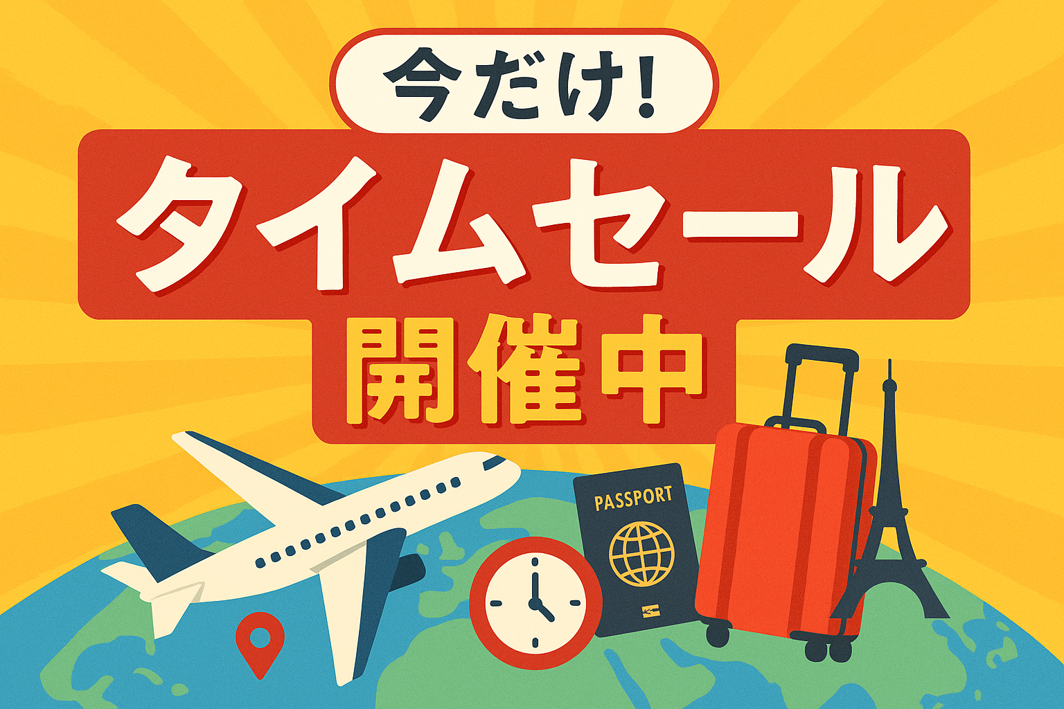 旅行タイムセール開催中