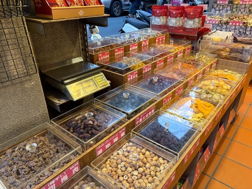 迪化街の乾物屋の店先