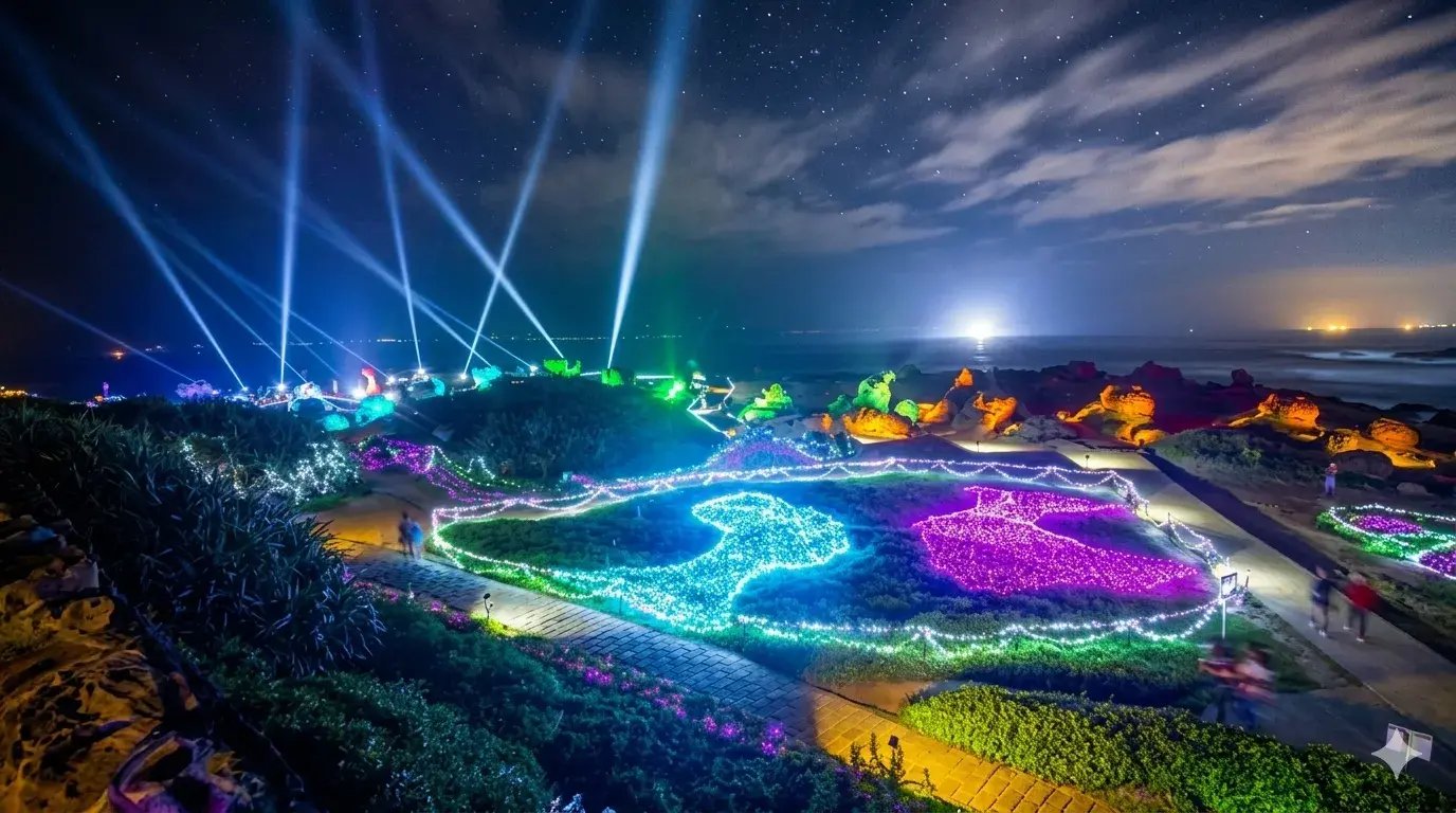 九份ゆったり散策と野柳の夜間ライトアップ(年に一度のライトアップイベント!