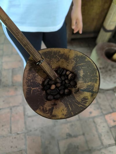 焙煎したコーヒー豆