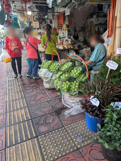 路上販売の様子