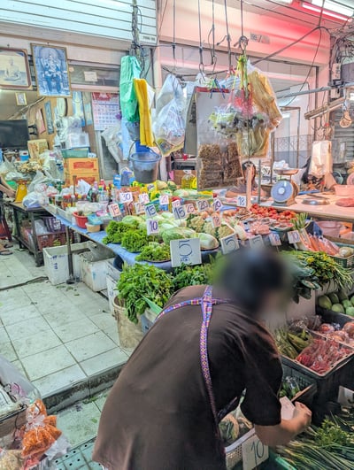 野菜の陳列の様子