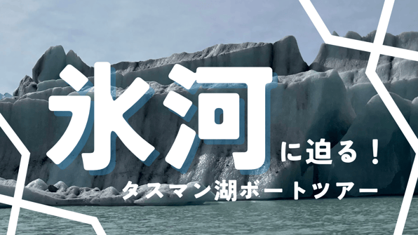 氷河に迫る！タスマン湖ボートツアー