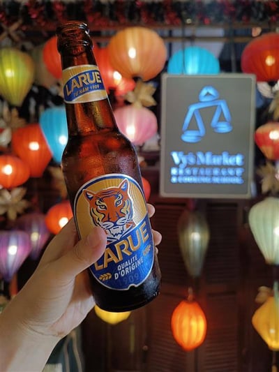 ランタンとビール
