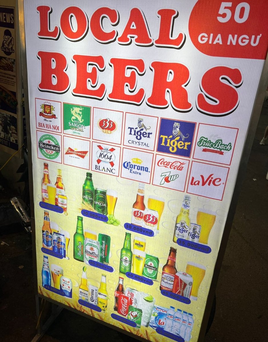 ローカルビールの看板