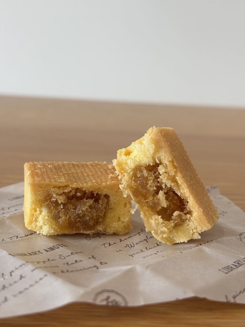 台湾のパイナップルケーキ店_ケーキのアップ