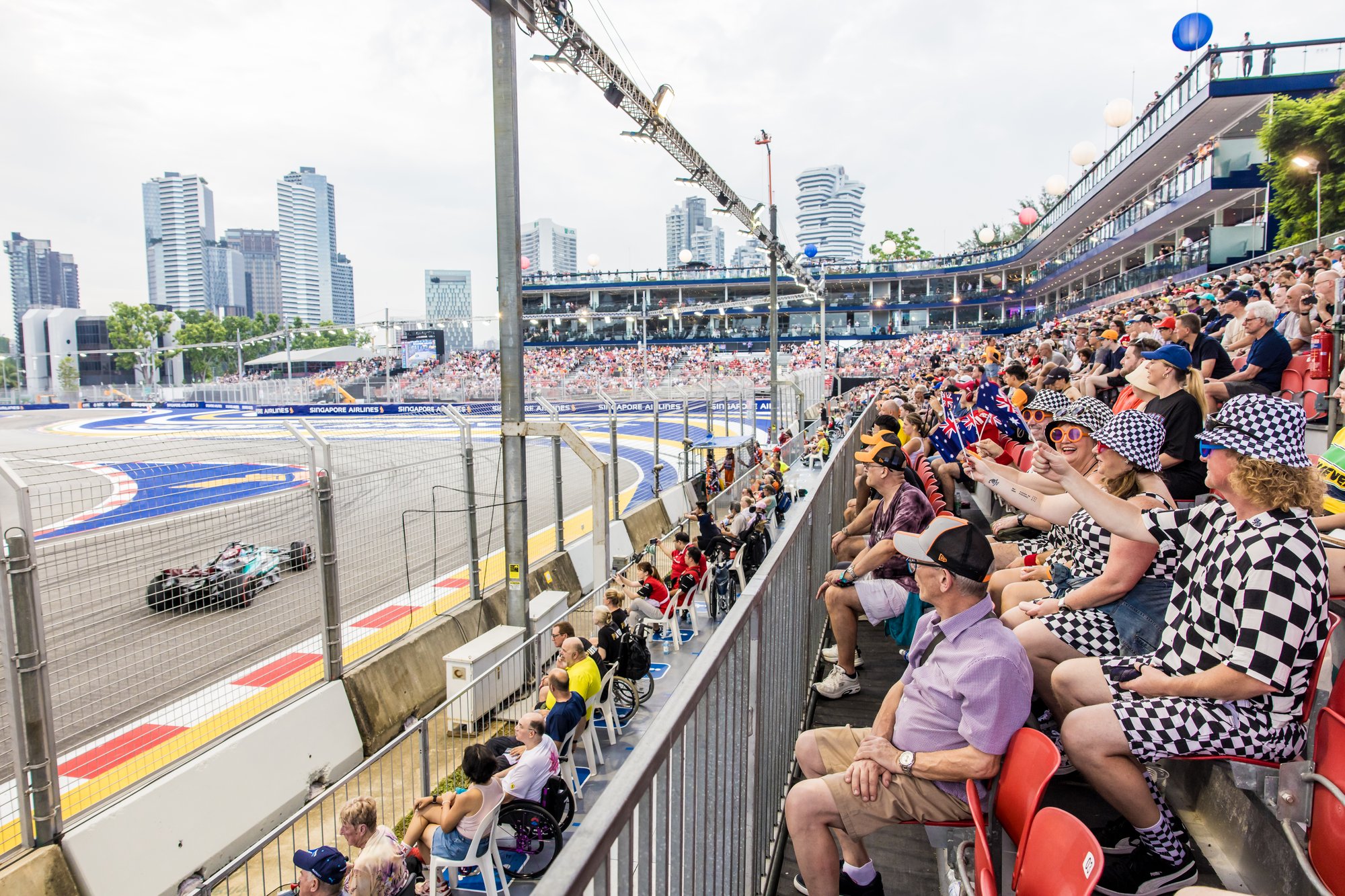 Turn 1 offers a great view of cars tackling the turns
