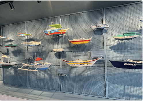 バンカーボートの様々なデザインの展示
