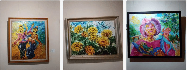館内に展示された作品たち